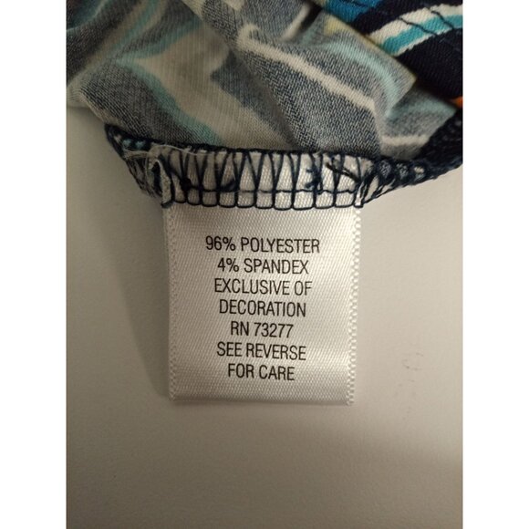 Apt. 9 Women's Blue Orange Zig Zag Printed Mini Dress Size Small - Picture 6 of 6